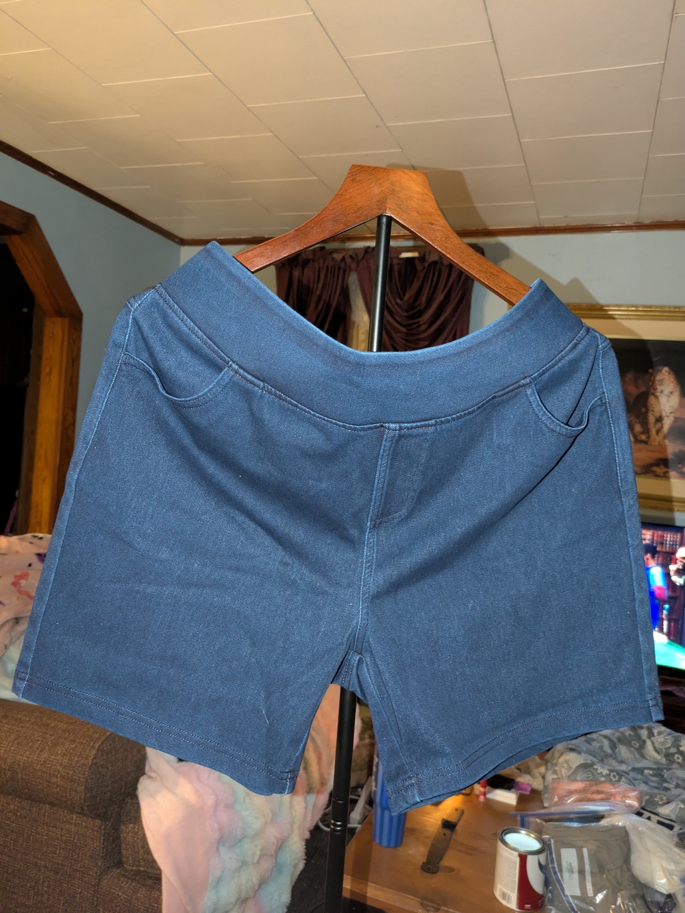 Women's Navy Pull-On Stretch Shorts Size 2XL NWOT